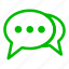 green, bubble, chat, communication, conversation 