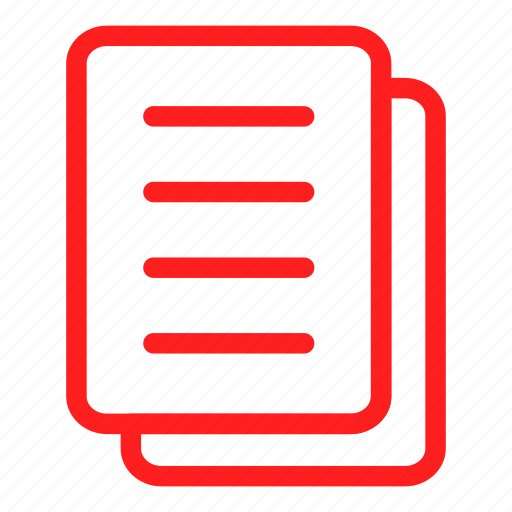 Red, data, documents, files, page, paper, sheet icon - Download on Iconfinder