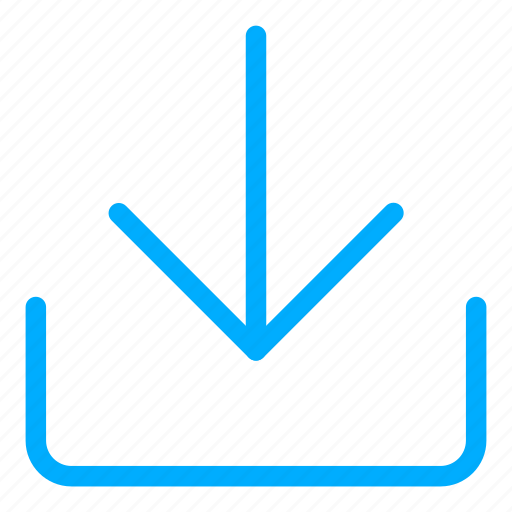 Blue, arrow, cloud, down, download, guardar, save icon - Download on Iconfinder
