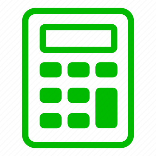 Green, calc, calculate, calculating, calculation, calculator icon - Download on Iconfinder