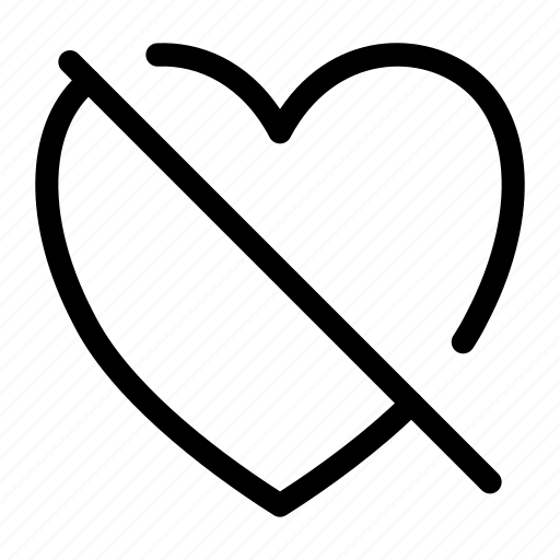 No, heart, love, valentine, romance icon - Download on Iconfinder