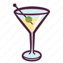 martini, drink, cocktail, martini glass
