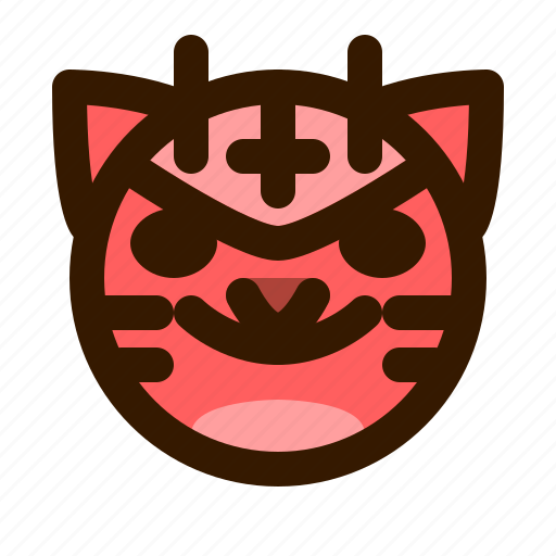 Animal, animals, avatar, devil, emoji, face, tiger icon - Download on Iconfinder