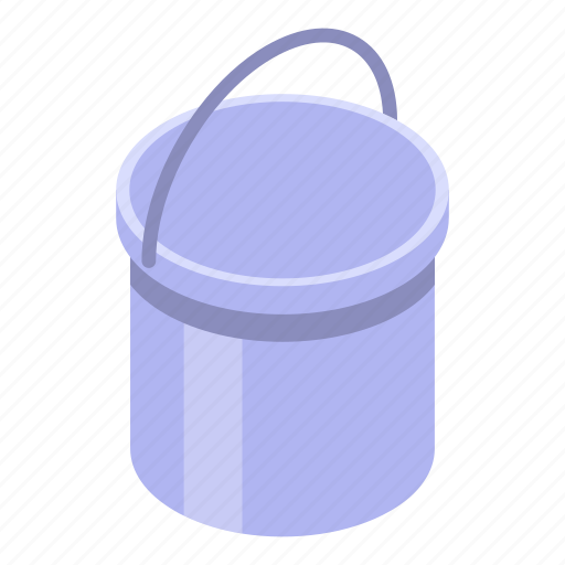 Bucket, cartoon, construction, hand, house, isometric, object icon - Download on Iconfinder