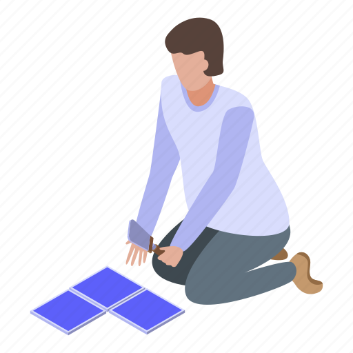 Business, cartoon, hand, isometric, person, tile, worker icon - Download on Iconfinder