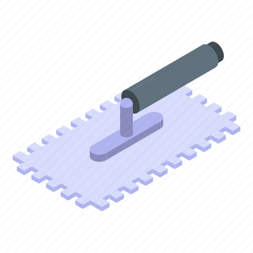 Cartoon, hand, house, isometric, man, tiling, trowel icon - Download on Iconfinder