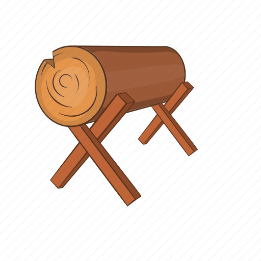 Cartoon, forest, log, lumber, stand, timber, wood icon - Download on Iconfinder