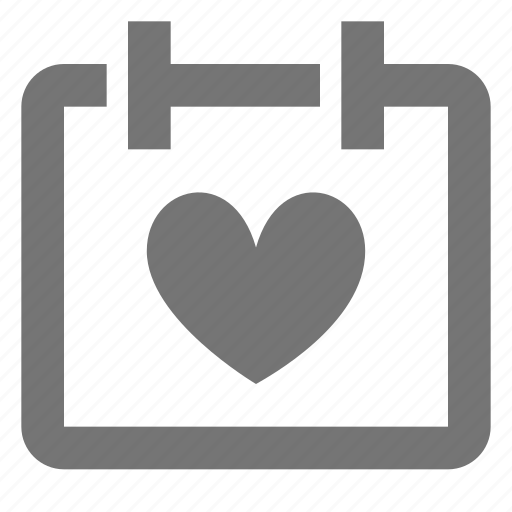 Calendar, heart, date, like, appointment, plan, reminder icon - Download on Iconfinder