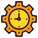 alarm, business, clock, gear, hour, time, wall