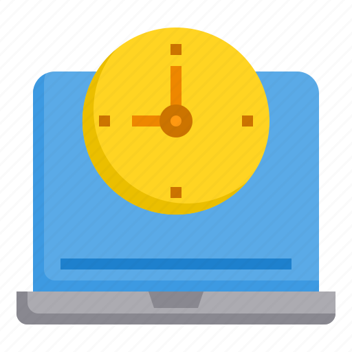 Alarm, business, clock, hour, laptop, time icon - Download on Iconfinder