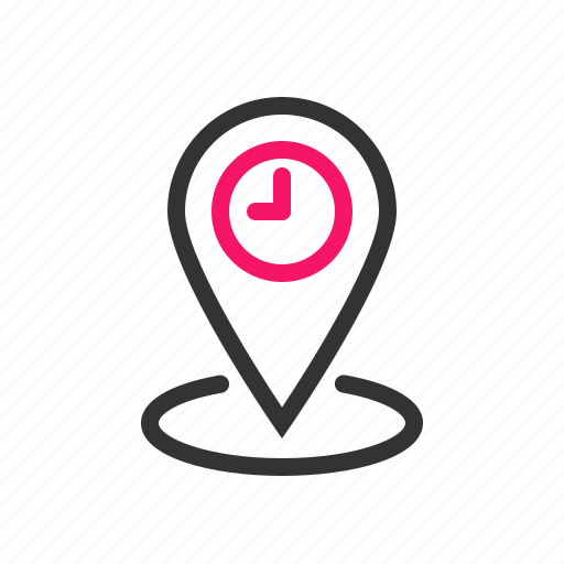 Clock, location, management, time icon - Download on Iconfinder