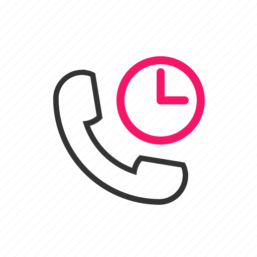 Call, clock, management, phone, telephone, time icon - Download on Iconfinder
