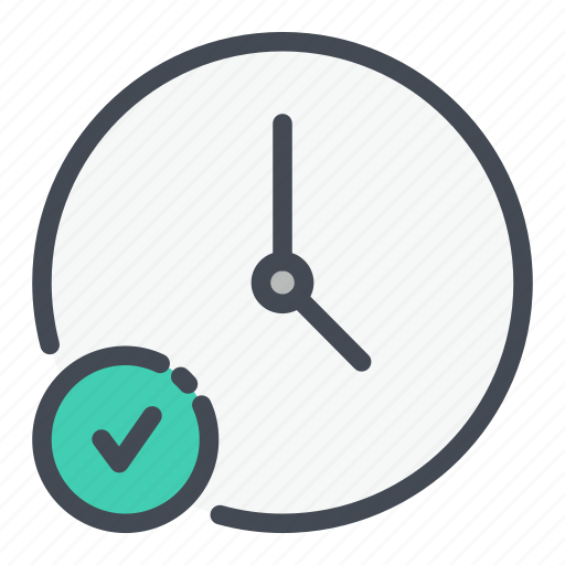 Clock, countdown, done, success, tick, time, watch icon - Download on Iconfinder