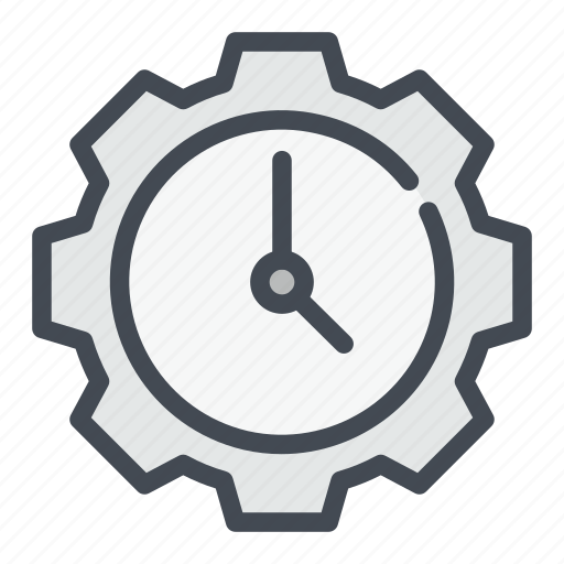Clock, countdown, gear, settings, time, watch icon - Download on Iconfinder