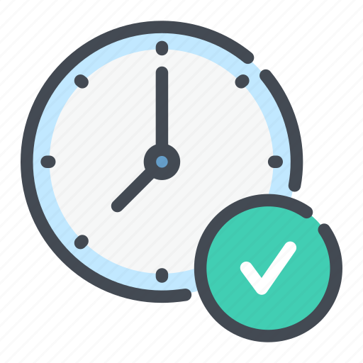 Check, clock, hour, success, tick, time, watch icon - Download on Iconfinder