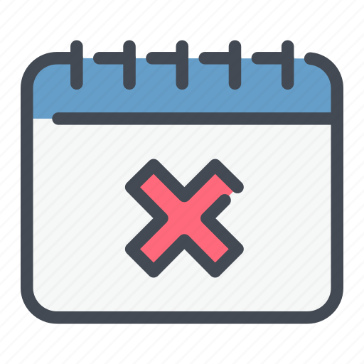 Calendar, cross, date, delete, month, remove icon - Download on Iconfinder