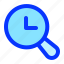 search, time, loupe, clock, date 