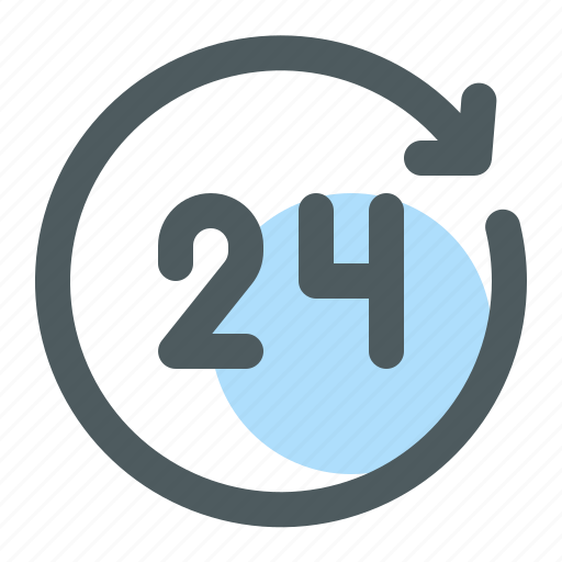 24 hours, help, information, service, support icon - Download on Iconfinder