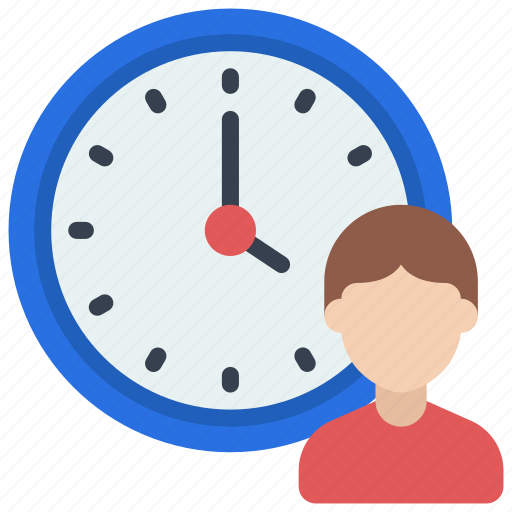 Personal, time, user, person, clock icon - Download on Iconfinder