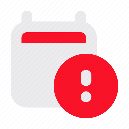Warning, calendar, schedule, alert, alarm icon - Download on Iconfinder