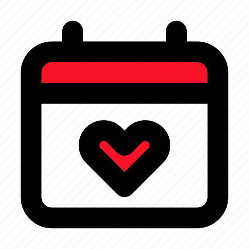 Love, calendar, celebrating, romance, heart icon - Download on Iconfinder