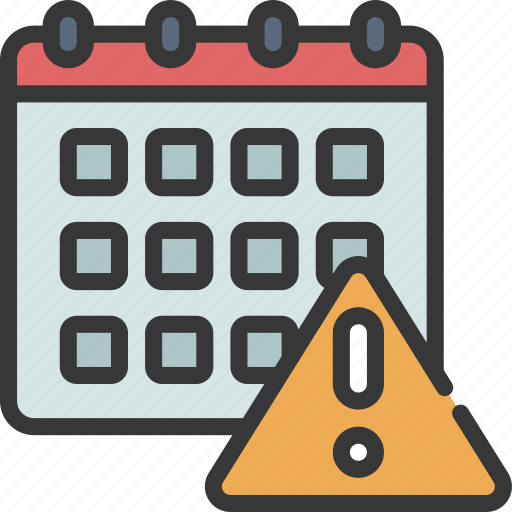 Calendar, warning, schedule, scheduling, error icon - Download on Iconfinder