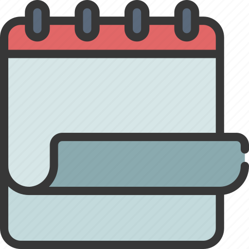 Folded, calendar, schedule, organise, flip icon - Download on Iconfinder