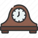 old, wooden, clock, retro, hour, time
