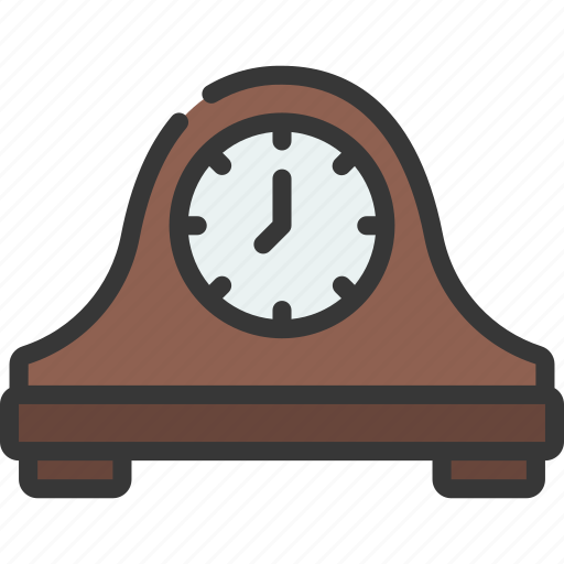 Old, wooden, clock, retro, hour, time icon - Download on Iconfinder