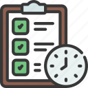 time, checklist, tick, check, clipboard