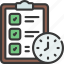 time, checklist, tick, check, clipboard 