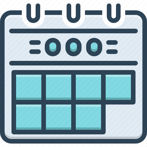 Calendar, months, schedule, week, reminder, agenda, organizer icon - Download on Iconfinder