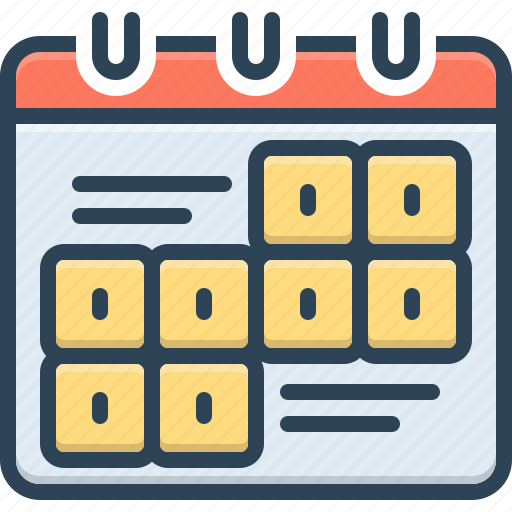 Schedule, time, plan, timetable, agenda, planner, calendar icon - Download on Iconfinder