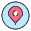 location, pin, address, pointer, place, circle 