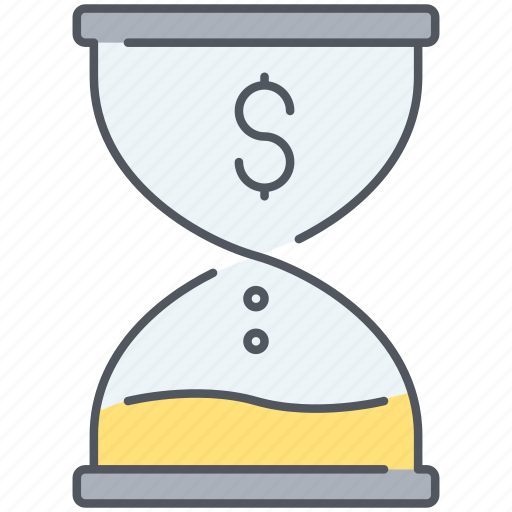Money, sandclock, deadline, end, finance, finish, time icon - Download on Iconfinder