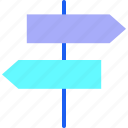 arrows, board, direction, location, marker, navigation, wooden