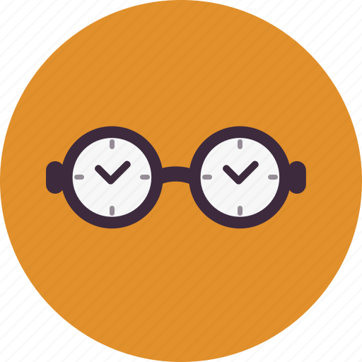 Clock, glasses, look, management, schedule, time, watch icon - Download on Iconfinder