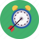 alarm, arrow, clock, dart, management, thow, time