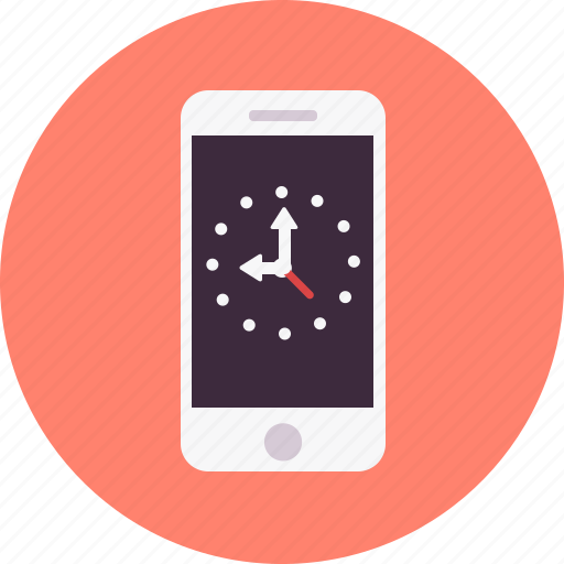 Cellphone, clock, management, mobile, phone, time, timer icon - Download on Iconfinder
