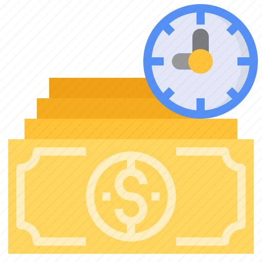 Money, cash, bank, timer, clock icon - Download on Iconfinder