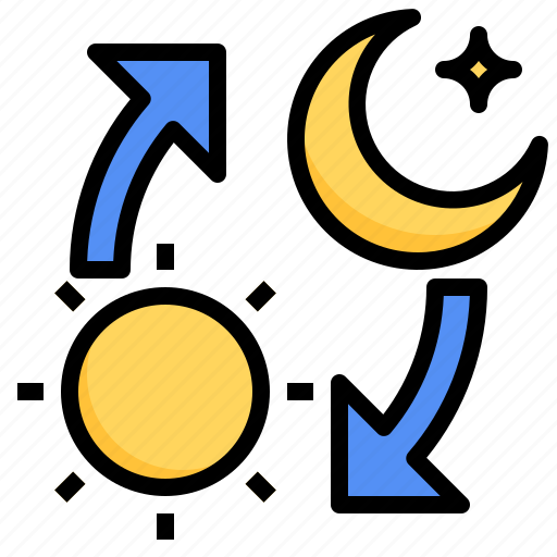 Night, moon, sun, timer, clock, day and night icon - Download on Iconfinder