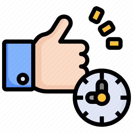 Like, sign, hand, time, clock icon - Download on Iconfinder