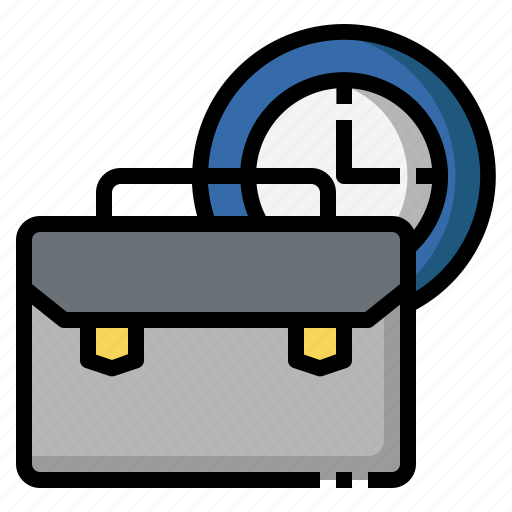 Briefcase, work, time, management, working, hours, business icon - Download on Iconfinder