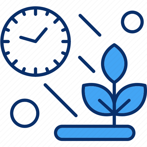 Clock, management, plant, time icon - Download on Iconfinder