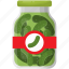 canned goods, cucumber pickle, grocery storage, preserved food, vegetable 