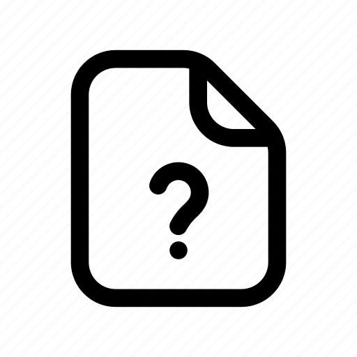 Unknown, file, document, question, mark icon - Download on Iconfinder