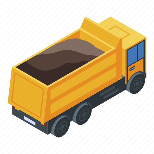 Business, car, cartoon, full, isometric, silhouette, tipper icon - Download on Iconfinder