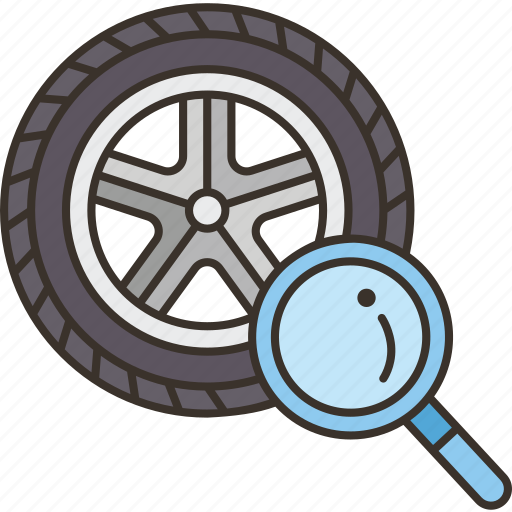 Tire, check, wheel, maintenance, automotive icon - Download on Iconfinder