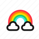 rainbow, cloud, color, sky, rain, bow, lgbtq 