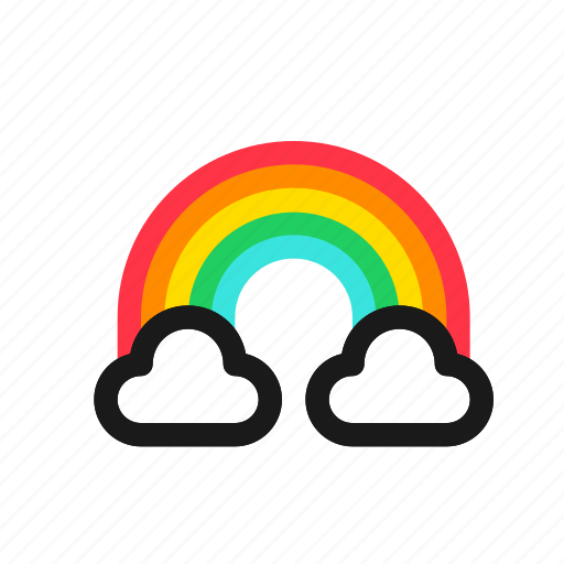 Rainbow, cloud, color, sky, rain, bow, lgbtq icon - Download on Iconfinder